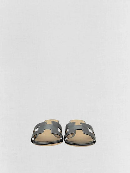 Pre - loved HERMES Oasis Black Size EU 40 Heeled Sandals at Reems Closet