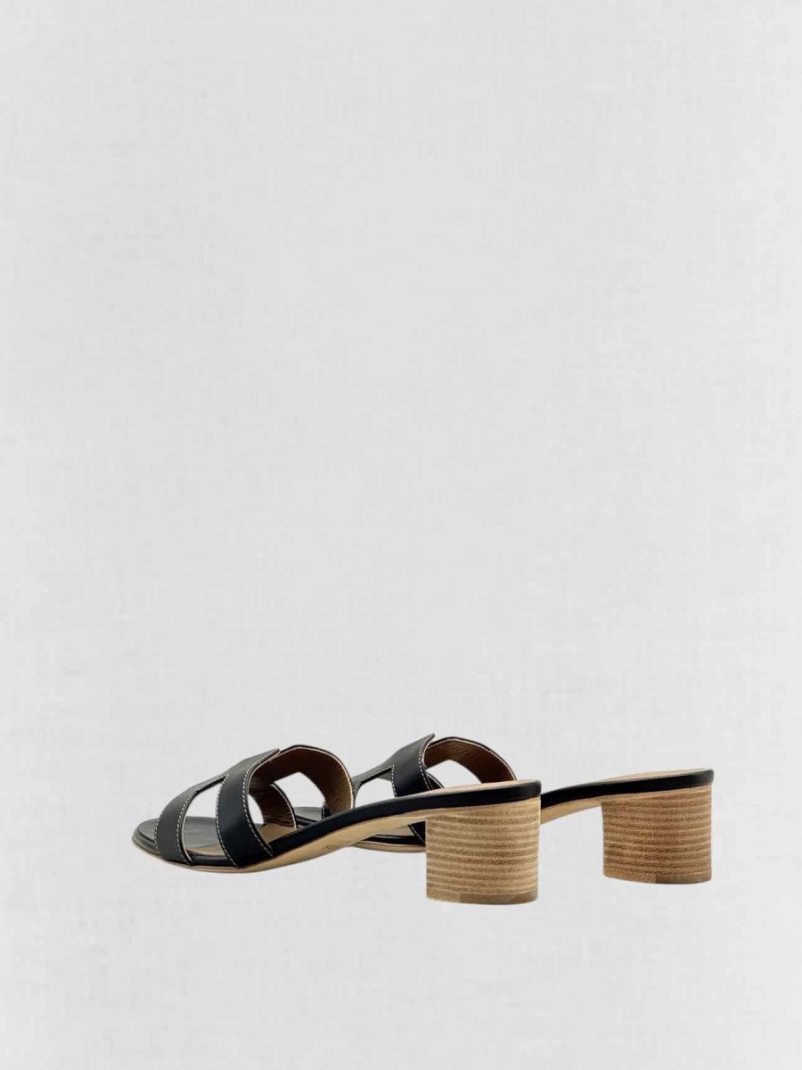 Pre - loved HERMES Oasis Black Size EU 40 Heeled Sandals at Reems Closet