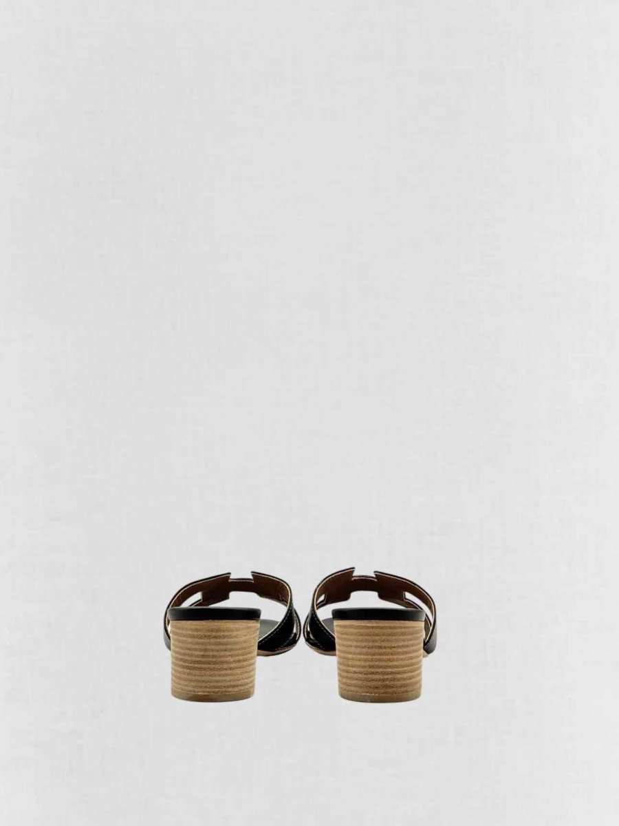 Pre - loved HERMES Oasis Black Size EU 40 Heeled Sandals at Reems Closet