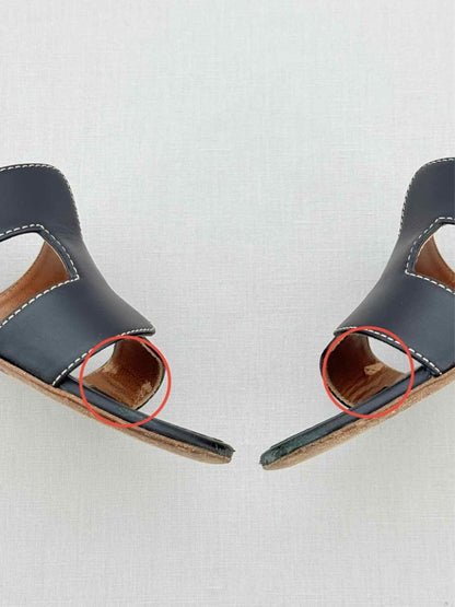 Pre - loved HERMES Oasis Black Size EU 40.5 Heeled Sandals at Reems Closet