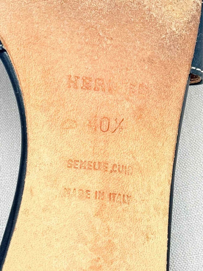 Pre - loved HERMES Oasis Black Size EU 40.5 Heeled Sandals at Reems Closet