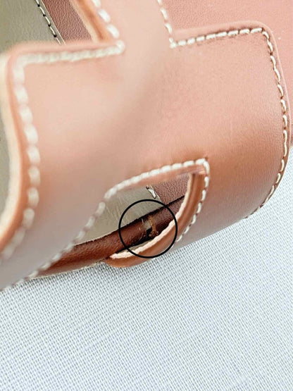 Pre - loved HERMES Oasis Brown Size EU 40.5 Heeled Sandals at Reems Closet