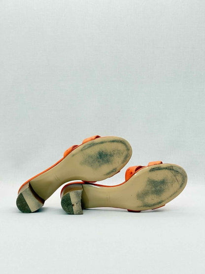 Pre - loved HERMES Oasis Orange Size EU 41 Heeled Sandals at Reems Closet