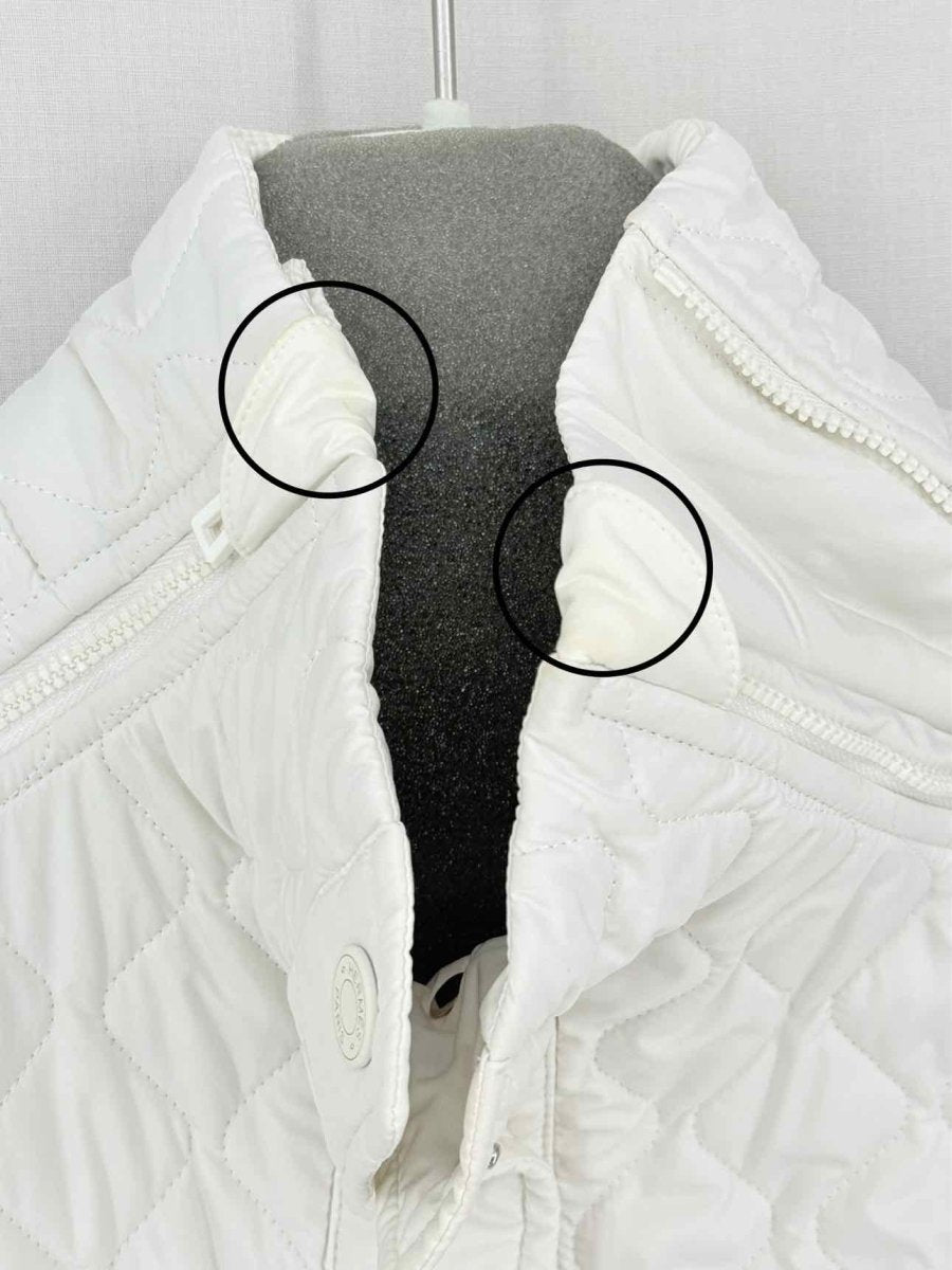 Pre-loved HERMES Off-white Quilted Size US 2 Jacket at Reems Closet