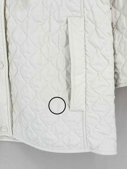 Pre-loved HERMES Off-white Quilted Size US 2 Jacket at Reems Closet