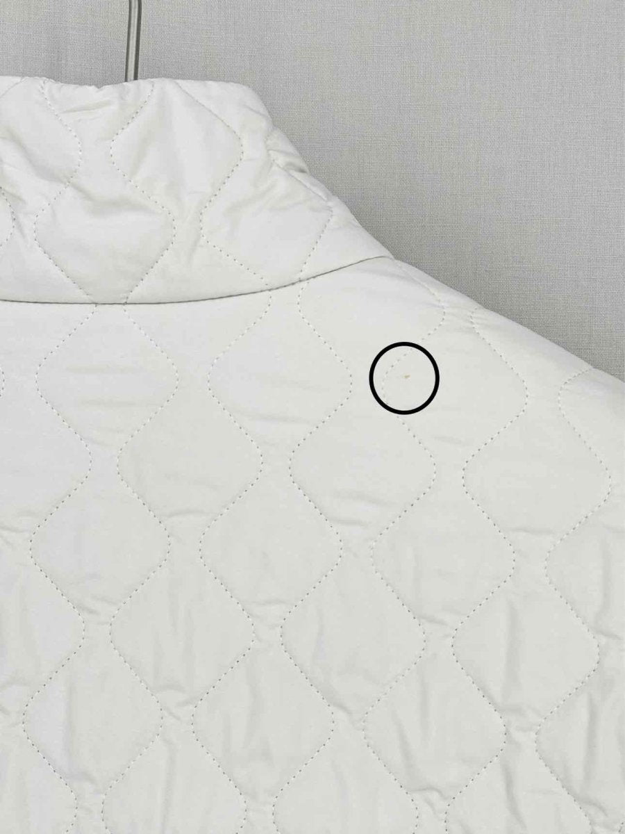 Pre-loved HERMES Off-white Quilted Size US 2 Jacket at Reems Closet