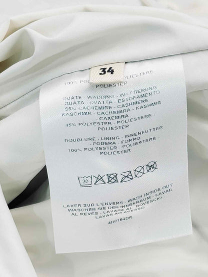 Pre-loved HERMES Off-white Quilted Size US 2 Jacket at Reems Closet