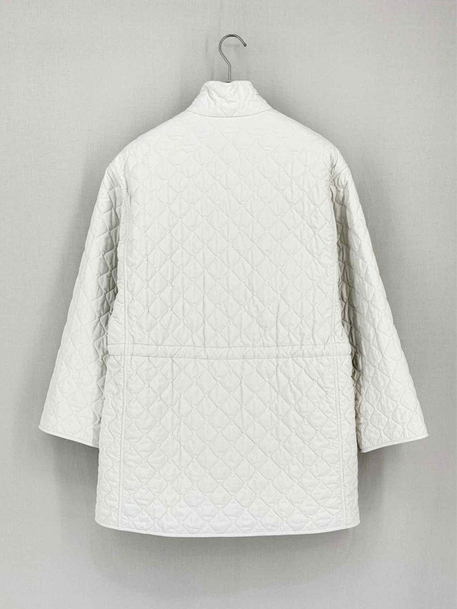 Pre-loved HERMES Off-white Quilted Size US 2 Jacket at Reems Closet