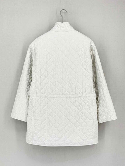 Pre-loved HERMES Off-white Quilted Size US 2 Jacket at Reems Closet