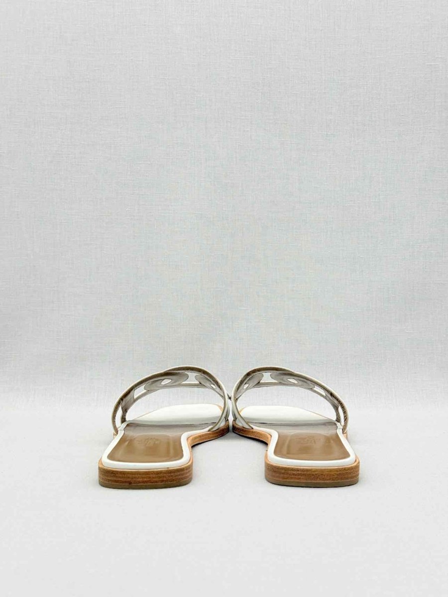Pre - loved HERMES Omaha White Size EU 40 Flats at Reems Closet