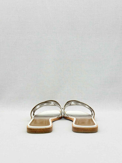 Pre - loved HERMES Omaha White Size EU 40 Flats at Reems Closet