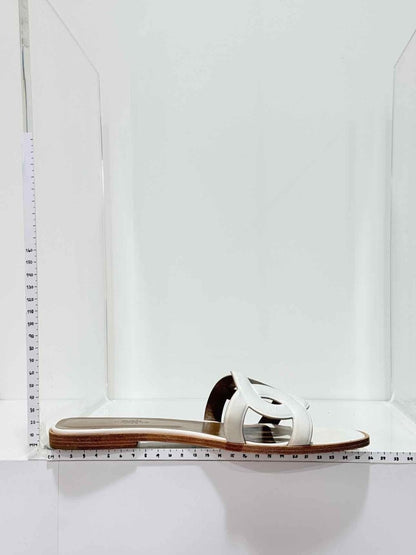 Pre - loved HERMES Omaha White Size EU 40 Flats at Reems Closet