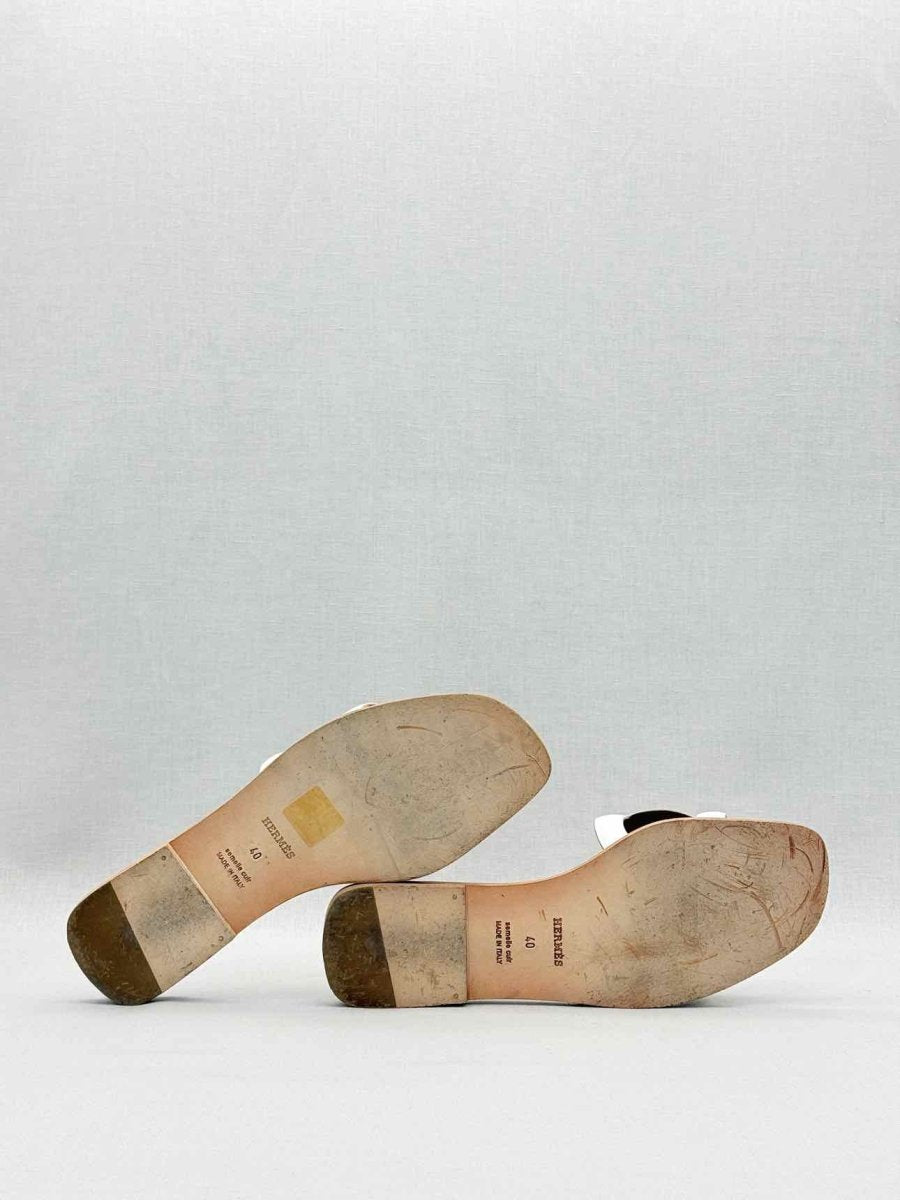 Pre - loved HERMES Omaha White Size EU 40 Flats at Reems Closet