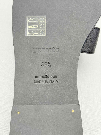 Pre - loved HERMES ORAN Black Size EU 38.5 Sandals at Reems Closet