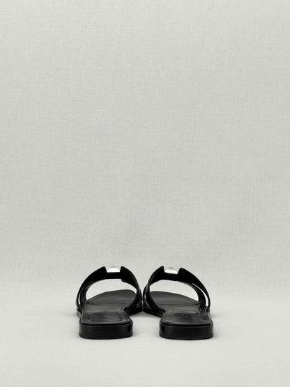 Pre - loved HERMES ORAN Black Size EU 39 Sandals at Reems Closet