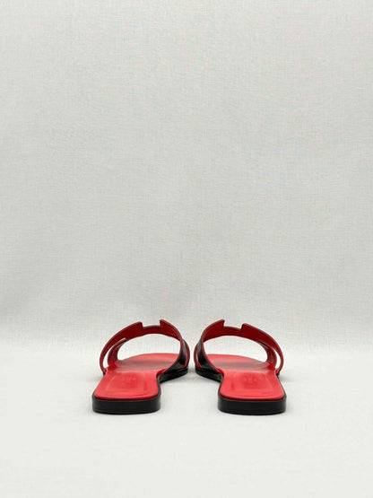 Pre-loved HERMES ORAN Black Size EU 39 Sandals at Reems Closet