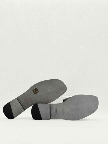 Pre - loved HERMES ORAN Black Size EU 39.5 Sandals at Reems Closet