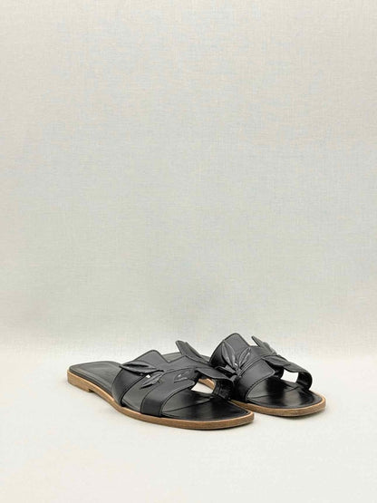 Pre-loved HERMES ORAN Black Size EU 40 Flats at Reems Closet