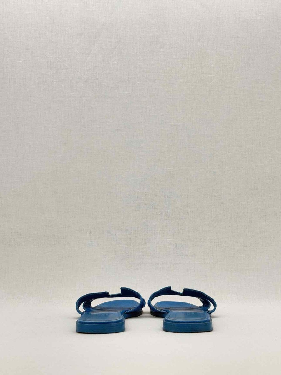 Pre - loved HERMES ORAN Blue Size EU 38 Sandals at Reems Closet