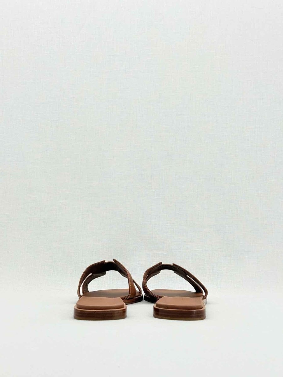Pre - loved HERMES ORAN Brown Size EU 39 Sandals at Reems Closet