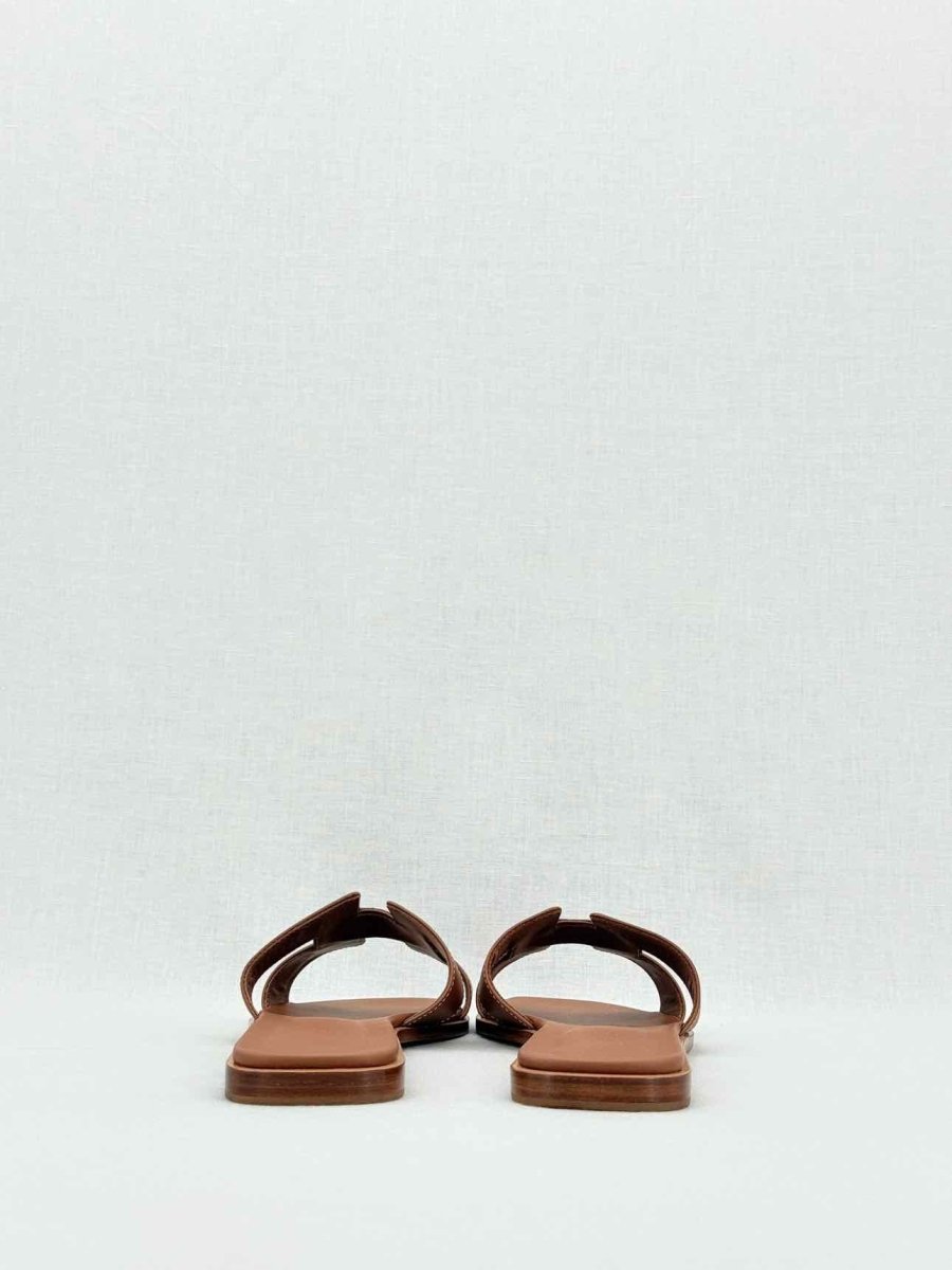 Pre - loved HERMES ORAN Brown Size EU 40 Sandals at Reems Closet