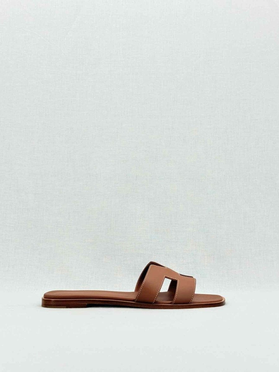 Pre - loved HERMES ORAN Brown Size EU 40 Sandals at Reems Closet