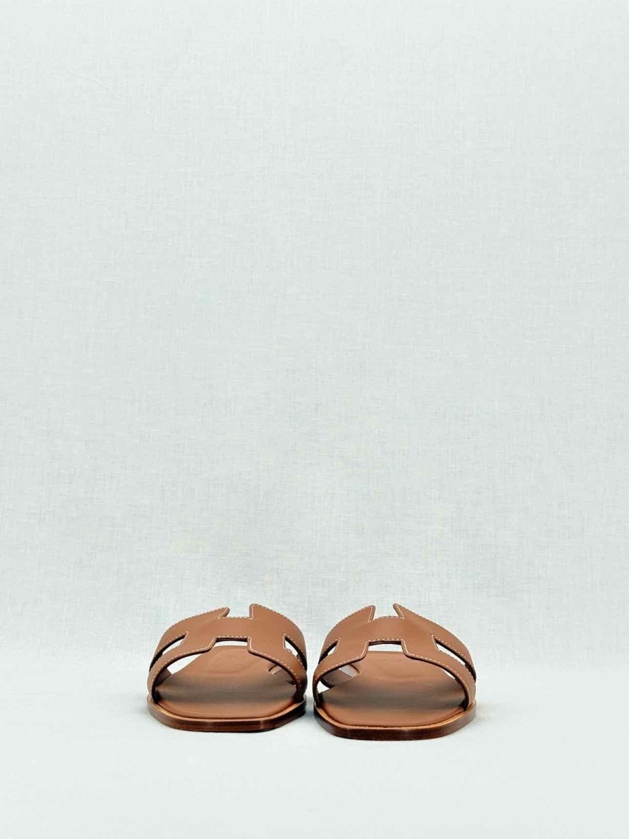 Pre - loved HERMES ORAN Brown Size EU 40 Sandals at Reems Closet