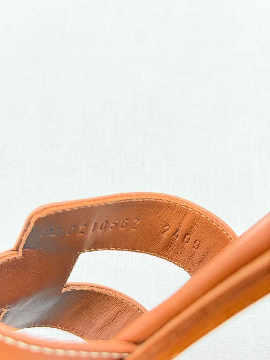 Pre - loved HERMES ORAN Brown Size EU 40 Sandals at Reems Closet
