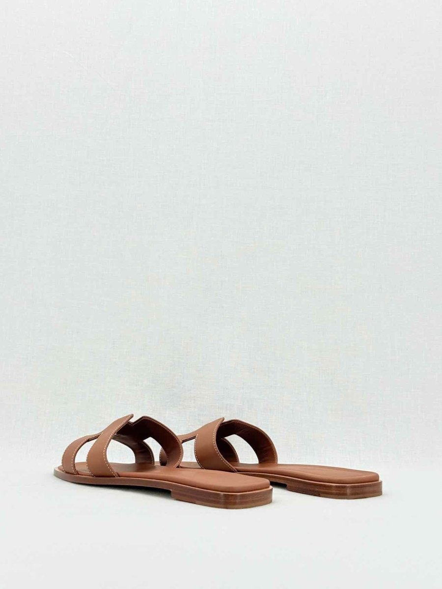 Pre - loved HERMES ORAN Brown Size EU 40 Sandals at Reems Closet