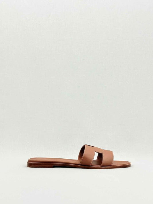 Pre - loved HERMES ORAN Brown Size EU 40.5 Sandals at Reems Closet