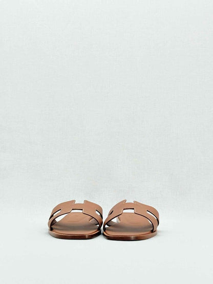 Pre - loved HERMES ORAN Brown Size EU 40.5 Sandals at Reems Closet