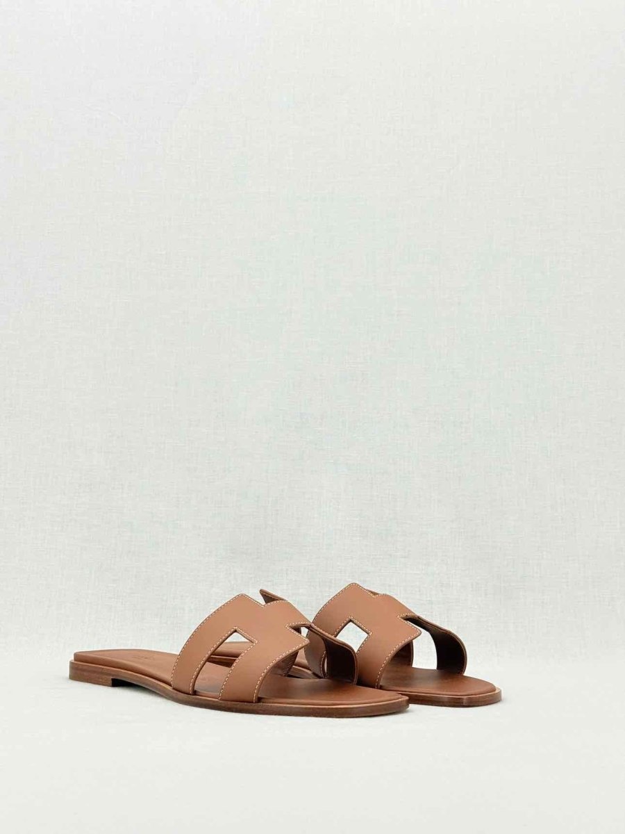 Pre - loved HERMES ORAN Brown Size EU 42 Sandals at Reems Closet