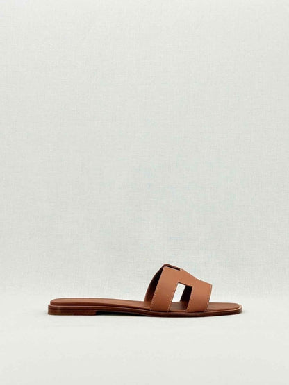 Pre - loved HERMES ORAN Brown Size EU 42 Sandals at Reems Closet