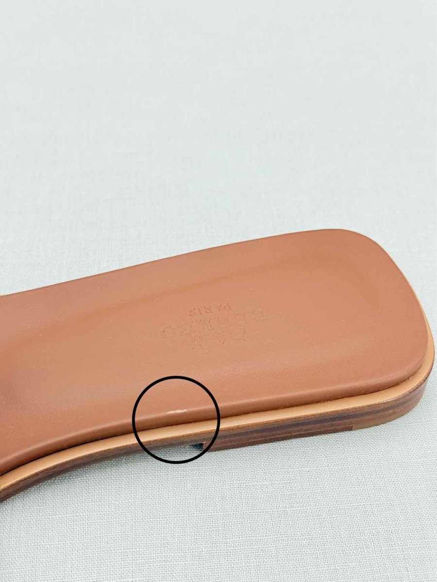 Pre - loved HERMES ORAN Brown Size EU 42 Sandals at Reems Closet