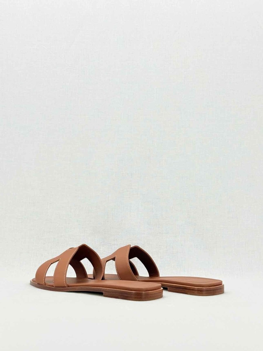 Pre - loved HERMES ORAN Brown Size EU 42 Sandals at Reems Closet