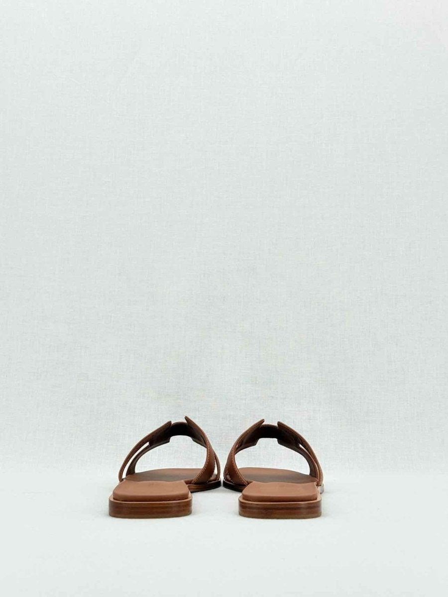 Pre - loved HERMES ORAN Brown Size EU 42 Sandals at Reems Closet