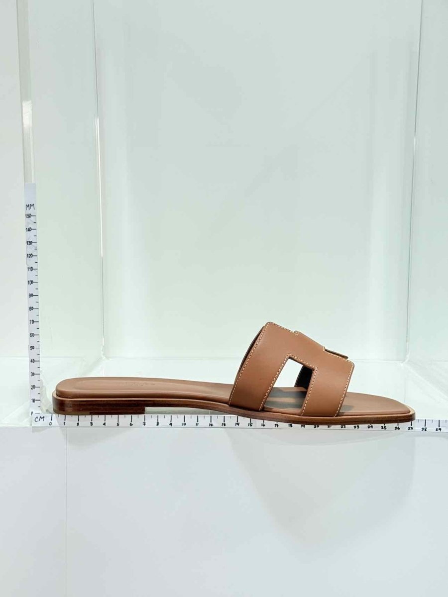 Pre - loved HERMES ORAN Brown Size EU 42 Sandals at Reems Closet