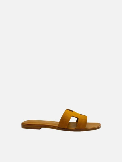 Pre - loved HERMES Oran Natural Sandals 37 at Reems Closet