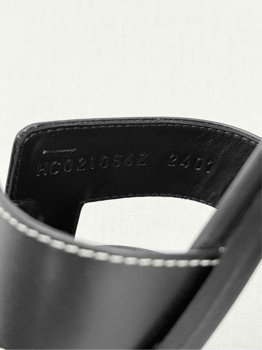 Pre-loved HERMES ORAN Noir Size EU 39 Sandals at Reems Closet