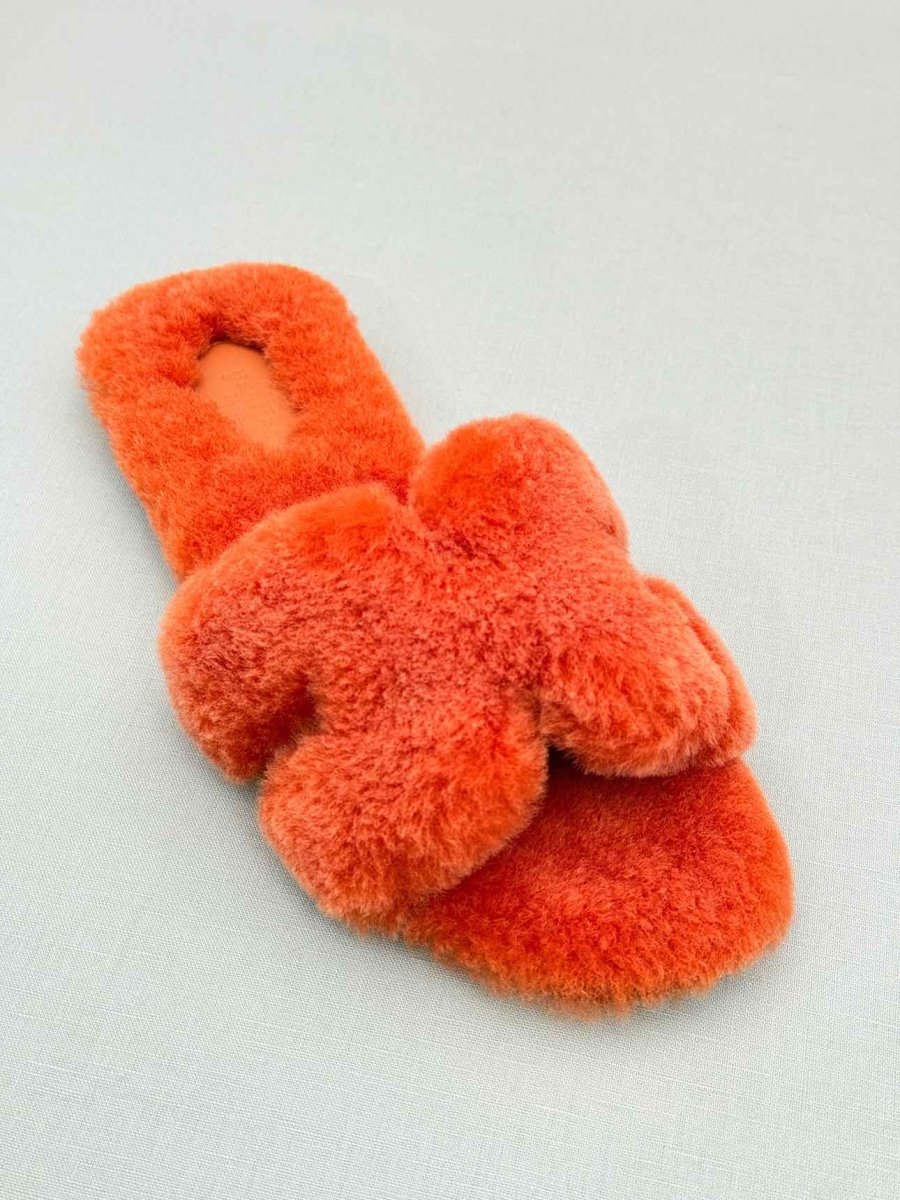 Pre-loved HERMES ORAN Orange Size EU 38 Sandals at Reems Closet