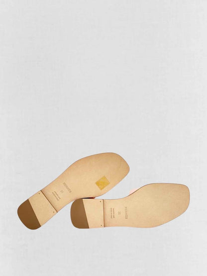 Pre - loved HERMES ORAN Pale Pink Flat Shoes 38 at Reems Closet