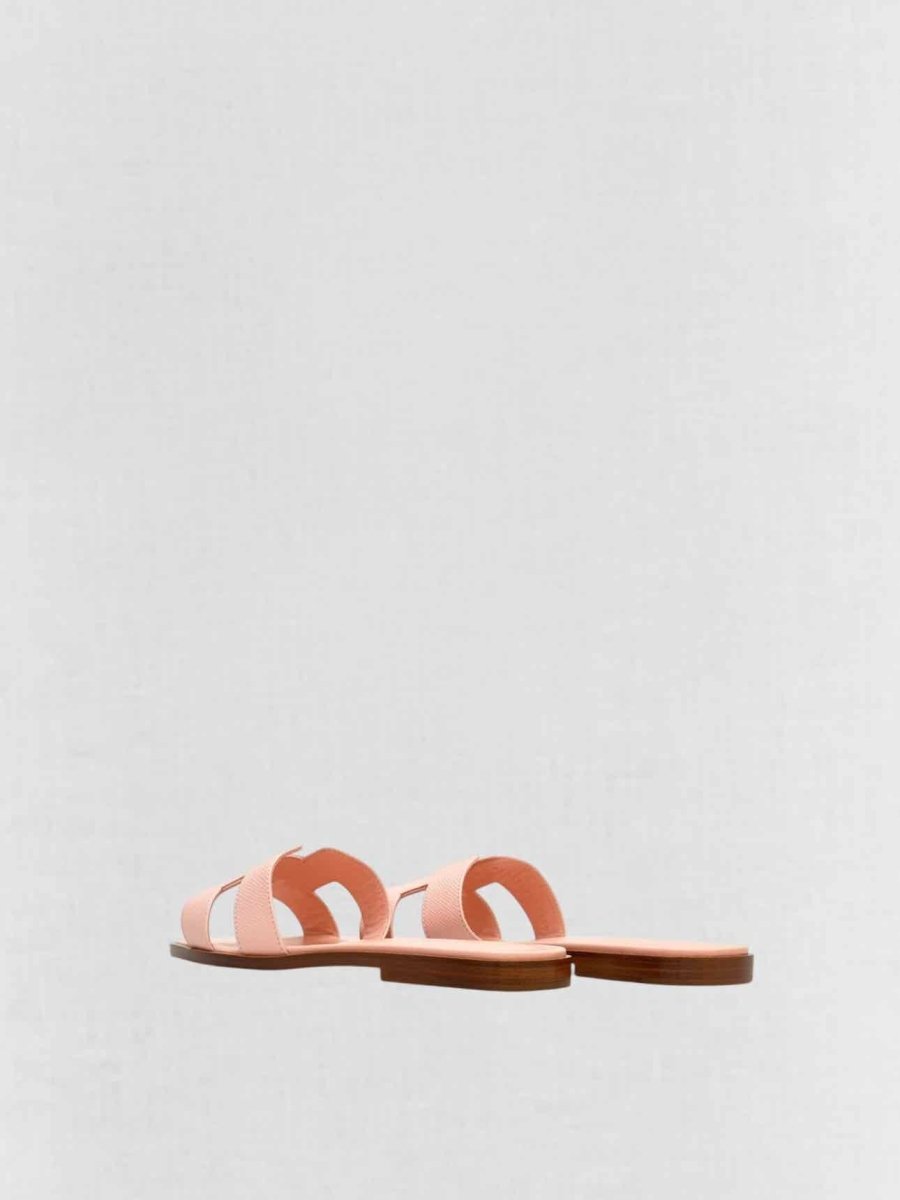 Pre - loved HERMES ORAN Pale Pink Flat Shoes 38 at Reems Closet