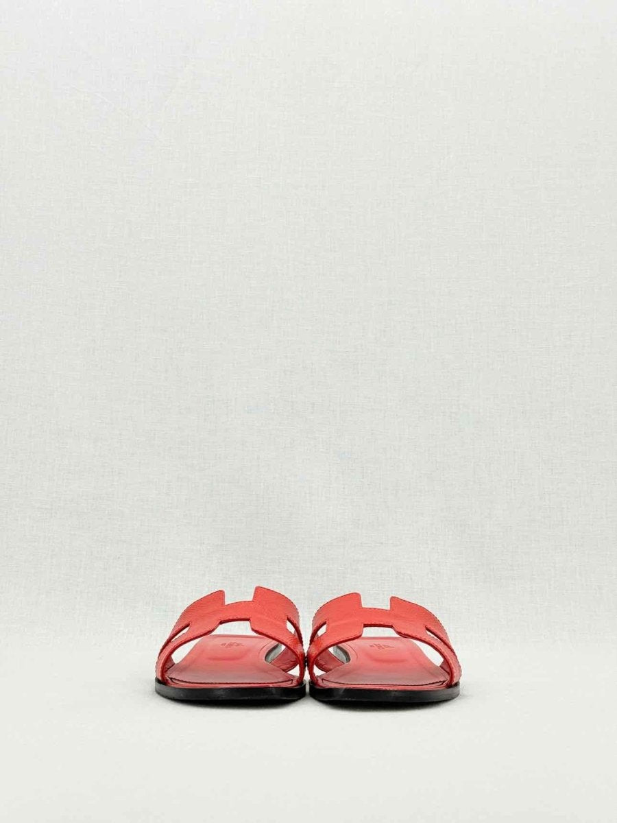 Pre - loved HERMES ORAN Red Size EU 39.5 Sandals at Reems Closet