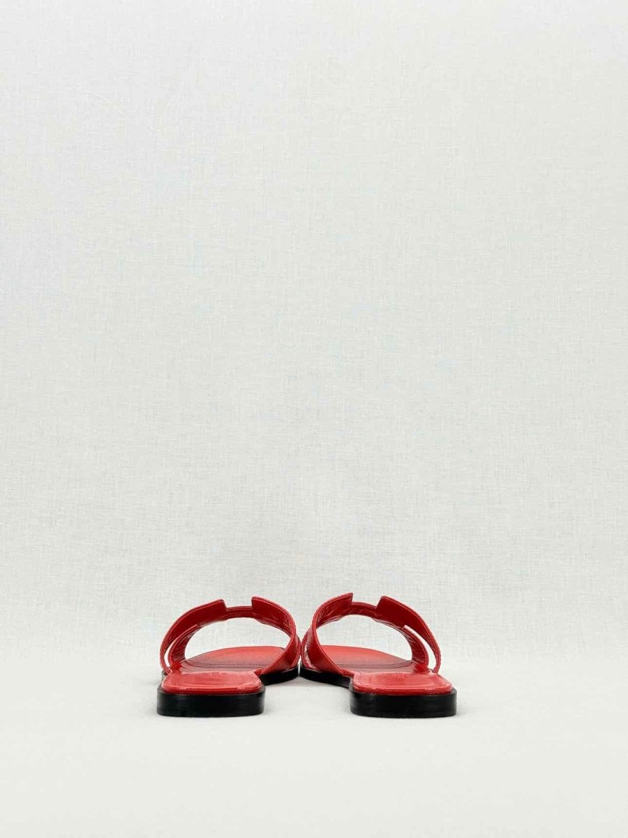 Pre - loved HERMES ORAN Red Size EU 39.5 Sandals at Reems Closet