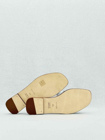 Pre - loved HERMES ORAN White Size EU 38.5 Sandals at Reems Closet