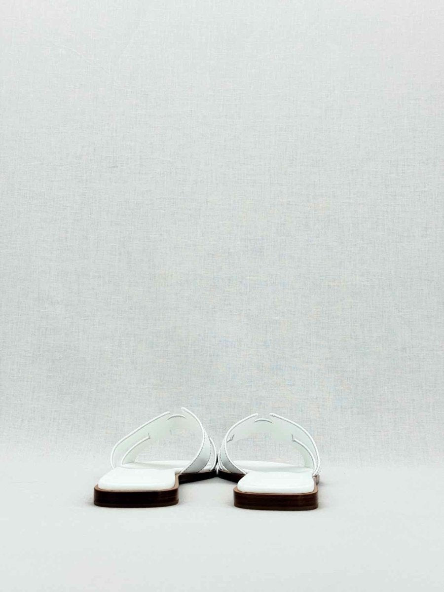 Pre - loved HERMES ORAN White Size EU 39.5 Sandals at Reems Closet