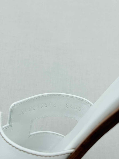 Pre - loved HERMES ORAN White Size EU 39.5 Sandals at Reems Closet