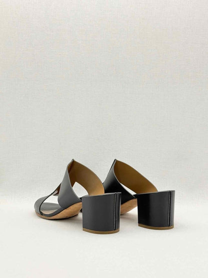 Pre - loved HERMES Ostia Black Size EU 40 Heeled Sandals at Reems Closet