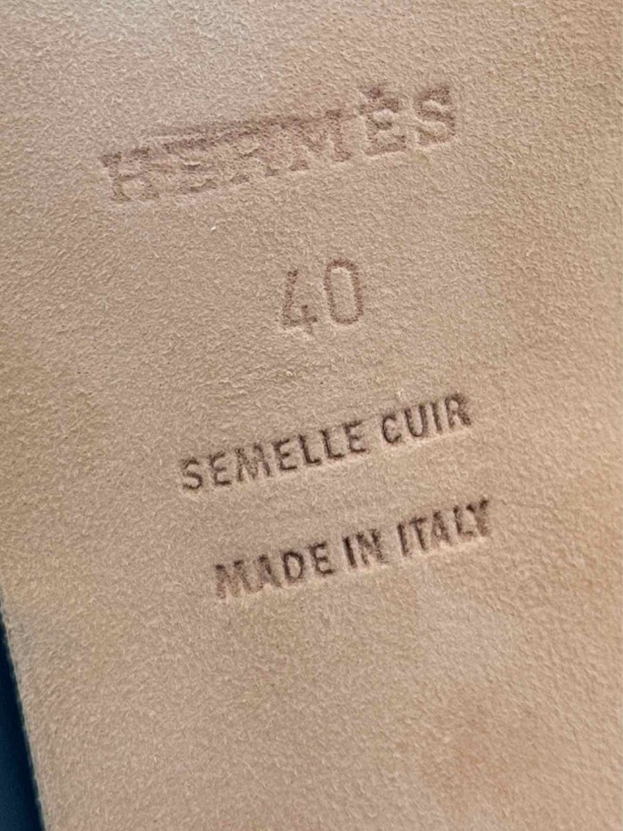 Pre - loved HERMES Ostia Black Size EU 40 Heeled Sandals at Reems Closet