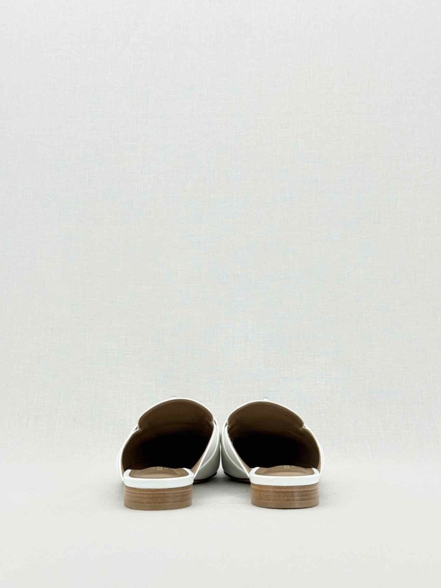 Pre - loved HERMES Oz White Size EU 36 Mules at Reems Closet